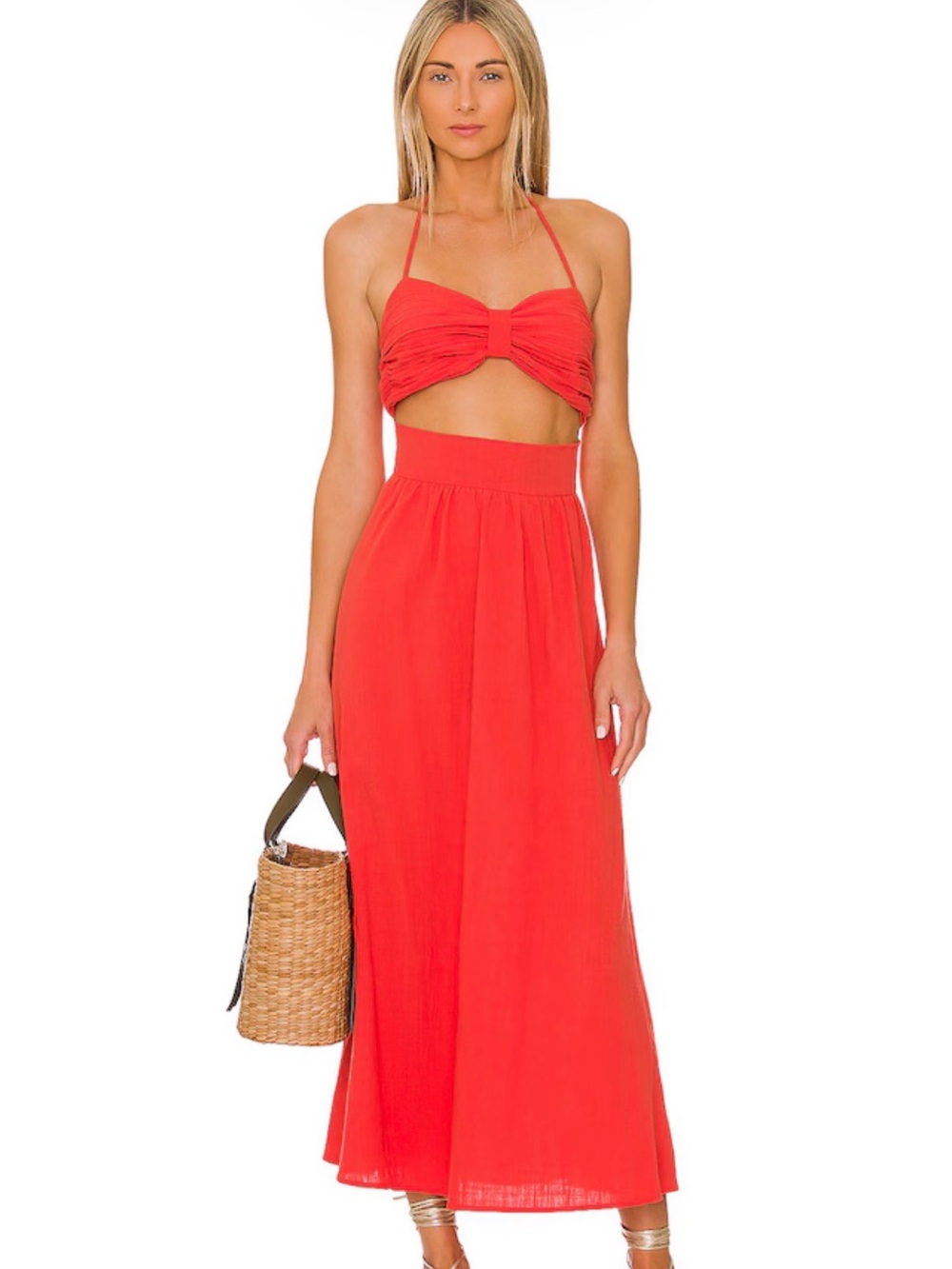 Boat linen dress in the Spice.